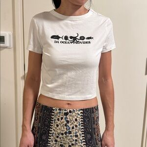 Sew Local Da Ocean Provides Cropped Baby Tee